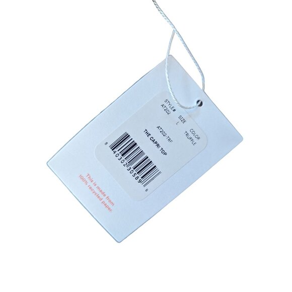 Andie Swim The Capri Top Truffle Eco Nylon Size Large - Picture 5 of 8